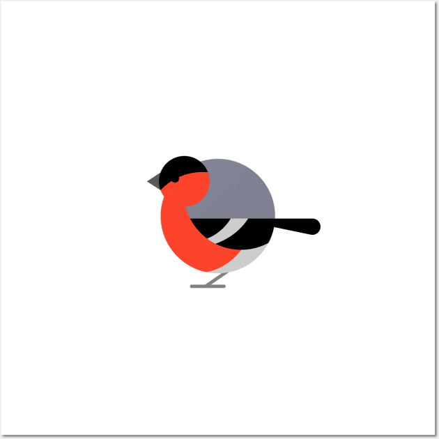 Fat Bird - Bullfinch Wall Art by garethrowson